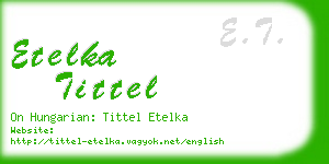 etelka tittel business card